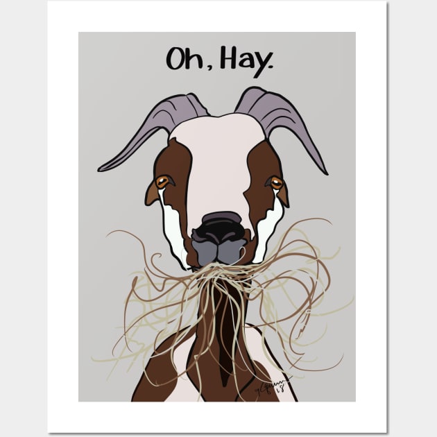 Oh Hey Goat Wall Art by BlackSheepArts